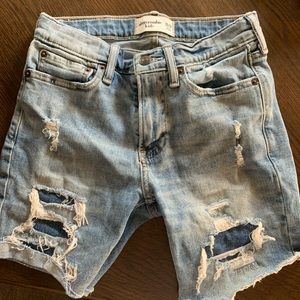 Boys destroyed denim shorts
